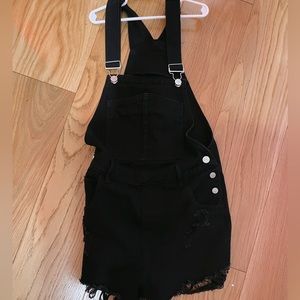 Short Black Overalls